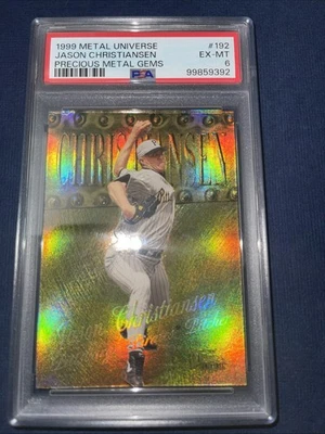 1999 JASON CHRISTIANSEN Metal Universe Precious Metal Gems PMG  #192 #/50 PSA 6 - Image 1 of 2