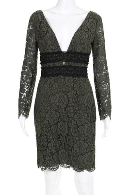Vestido Vaina Diane Von Furstenberg Para Mujer Corte Encaje Verde Talla 4 10467666 Foto 1 de 4