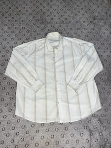 Tommy Bahama Cream With Brown Stripes Long Sleeve Button Down Shirt Size 2XL - Picture 1 of 12