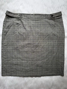 Falda lápiz a cuadros Lane Bryant Glen para mujer talla 24 gris carrera negocios trabajo” - Imagen 1 de 7