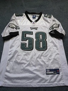 Philadelphia Eagles Jersey Sz 48 White Away Reebok Trent Cole #58 NFL Stitched  - Picture 1 of 7