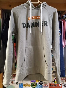 Danner Camp 32 bestickter Hoodie khaki gewebtes Sweatshirt Tasche Unisex Größe M - Bild 1 von 6