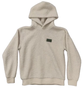 Scotch & Soda 22 Men's S Sherpa Fleece Pullover Hoodie Ecru Cream Casual Warm - Picture 1 of 11
