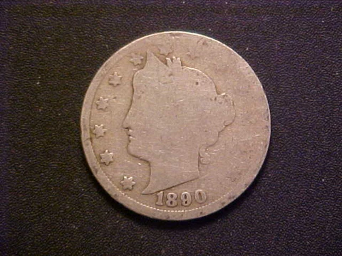 1890 LIBERTY NICKEL - CIRC - NICE ALBUM COIN! -d6291xdc Cover