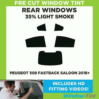 Película teñido ventana precortada para Peugeot 508 Fastback Berlina 2018+ 35% luz Foto 1 de 4
