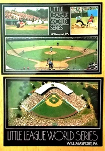 2 LITTLE LEAGUE WORLD SERIES POSTCARDS- AERIAIL & MINI-VIEWS ~ UNPOSTED - Picture 1 of 2