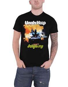 Uriah Heep T Shirt Salisbury Album Cover Band Logo Nue offiziell Herren Schwarz