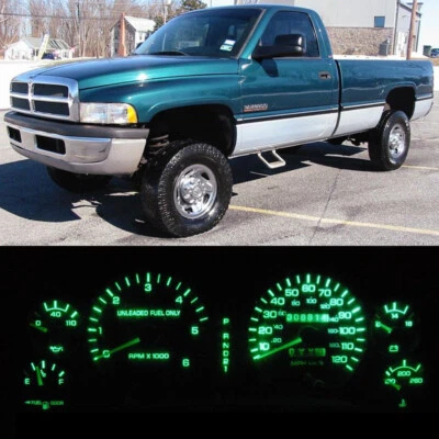 Lâmpadas de painel LED cluster calibre verde para 1994-1997 Dodge Ram 1500 2500 - Imagem 1 de 3
