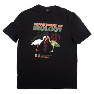 University Of Miami Hurricanes Department Of Biology DNA Bird T-Shirt Size Large - Picture 1 of 10