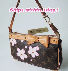 LOUIS VUITTON Monogram Cherry Blossom Pochette Accessoires LV TM JP w Dust bag - Picture 1 of 18