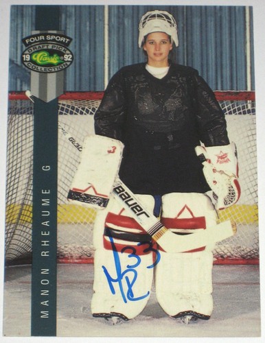 MANON RHEAUME SIGNED 1992 CLASSIC FOUR SPORT ROOKIE CARD AUTOGRAPH AUTO ...