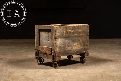 Ранний американский деревянный ящик на роликах - Изображение 1 из 4