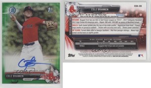 2017 Bowman Draft Chrome Pick Green Refractor /99 Cole Brannen #CDA-CB Auto