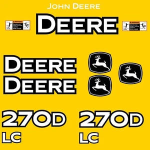 FITS 270D LC DEERE REPLACEMENT DECAL STICKER - OUTDOOR DURABLE LAMINATE - Bild 1 von 1