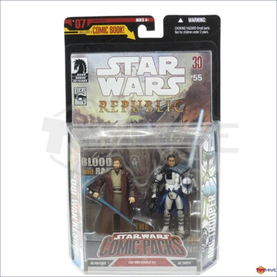 Figuras de ação Star Wars Comic Packs Obi-Wan Kenobi & Arc Trooper edição #55 2006 - Imagem 1 de 2