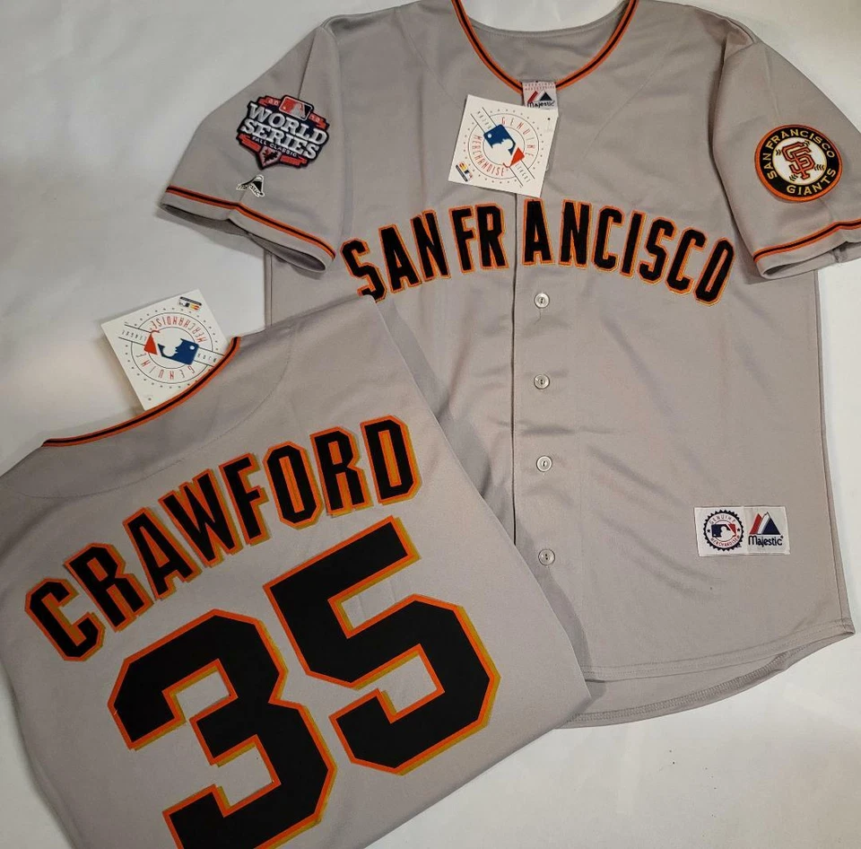 20113 San Francisco Giants BRANDON CRAWFORD 2012 WORLD SERIES Baseball JERSEY - Image 1 of 1