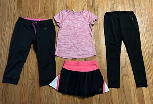 Girls 4 pc Active Top Lot Danskin Now Champion Skort Leggings Sz 10/12 - Picture 1 of 5