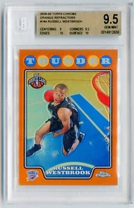 Russell Westbrook 2008 Topps Chrome Orange Refractor #/499 BGS 9.5 GEM MINT RC - Picture 1 of 2