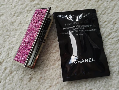 Judith Leiber Target Espejo Compacto Rosa Plata GRATIS Chanel Ímel Inimitable Foto 1 de 4