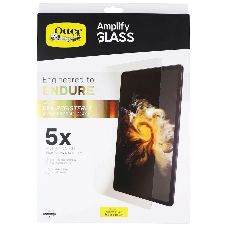 Стекло OtterBox Amplify EPA для Apple iPad Pro 11 дюймов (1-е и 2-е поколение) - прозрачное - Изображение 1 из 1