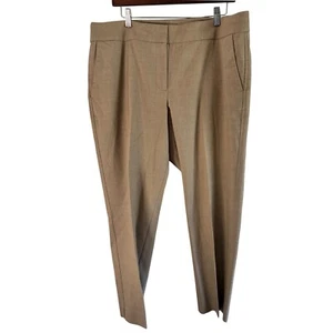 Loft Julie Career Pants Straight Leg Trousers Business Casual Khaki Size 14 - Picture 1 of 8