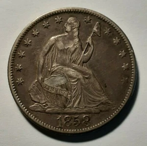 1859 O SEATED LIBERTY MITAD - Imagen 1 de 4
