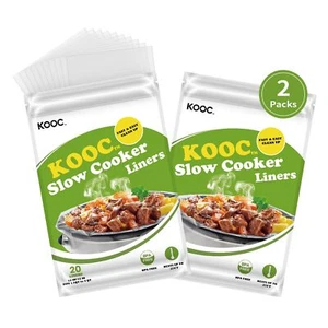 Slow Cooker Liners 13"x21" 20 Count Large Size Cooking Bags Cook Pot Liners D... - Picture 1 of 7