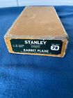Vintage STANLEY Plane No. 78 Duplex Rabbet W/ Accessories & Box Unused