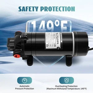160PSI 220V Self-priming Diaphragm Water Pump Booster Pump 0.55A 5.1-5.5 L/min - Picture 1 of 17