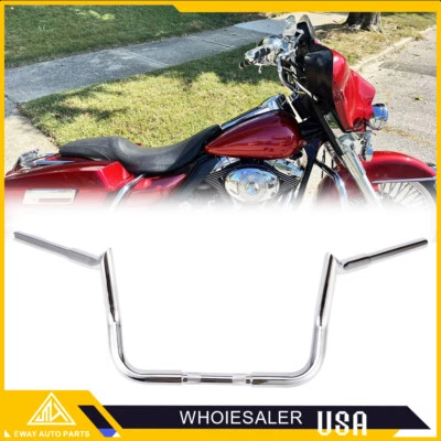 Rise 10" Meathook Handlebars 1 1/4" Ape Bar For Harley Street Glide Special 86+ - Изображение 1 из 4