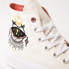 NEWWomens Converse Chuck Taylor All Star Hi Lift Boho Embroidery Sneaker Egret