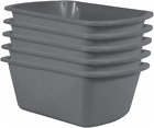 Wash Basins ? Rectangular Plastic Hospital Bedside Soaking Tub [5 Pack] Small 7