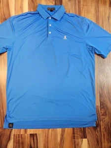 Polo cómodo de verano Peter Millar. Talla grande. Mangas cortas.  Azul - Imagen 1 de 3