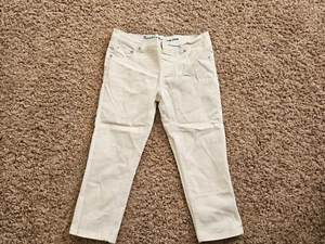 justice premium jeans Girls Size 16 1/2 Skinny  white - Picture 1 of 5