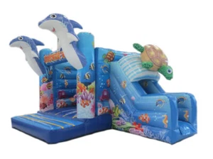 Hüpfburg Meereswelt, Unterwasserwelt, Springburg, aufblasbar, bouncy castle - Bild 1 von 3