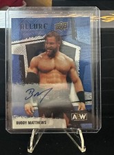 Buddy Matthews HOB 2022 Upper Deck Allure AEW Blue Line Auto  23/35