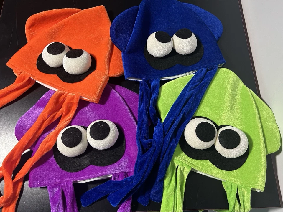 Nintendo Splatoon Inkling 2015 Promo Sombrero Gorra JUEGO COMPLETO Naranja Azul Verde Púrpura  Foto 1 de 1