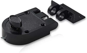 Cerradura de cerrojo Jimmy Proof con llave (negro) - Imagen 1 de 12