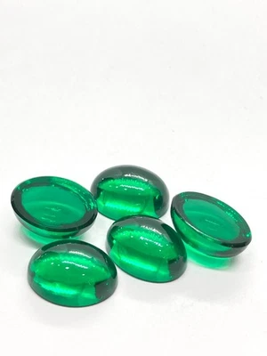 AAA Loose Gemstone Oval Cabochon Synthetic Emerald Fine For Making All Jewelry - Image 1 of 4