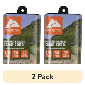 Ozark Trail Multifilament Polypropylene Marine Diamond-Braided Camo Cord Rope - Picture 1 of 15