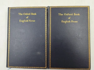 2 HC Vtg BK Lot: The Oxford Book of English Verse (1925) & English Prose (1930) - Imagen 1 de 24