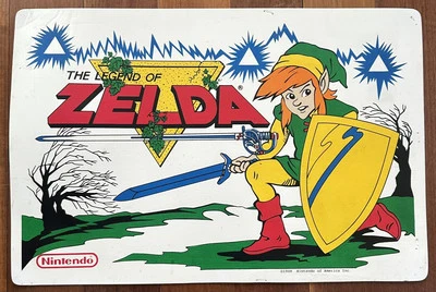 Vintage 1989 The legend Of Zelda Nintendo Place Mat Link Video Game FREE SHIP - Image 1 of 4