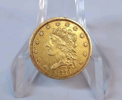 1836 $2-1/2 Clásico Cabeza Cuarto Águila Oro Philadelphia XF Extra Fino Bloque 8 Foto 1 de 2