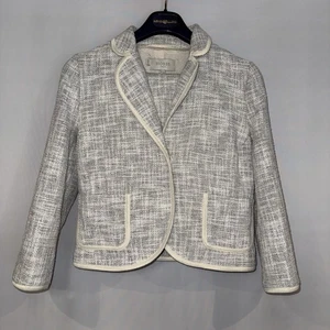 Hobbs London Women’s 2 Piece Occasion Wear Smart Blazer And Skirt White Size Uk  - Picture 1 of 16
