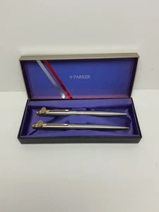 Vintage Parker 75 Mvp Pen Pencil Set With Black Box - Picture 1 of 17