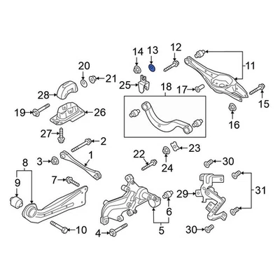 For Volkswagen Jetta 19-24 Alignment Camber Adjusting Eccentric Volkswagen Rear - Image 1 of 4