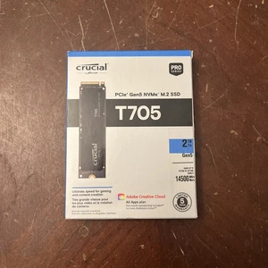 Crucial T705 2TB PCIe Gen5 NVMe M.2 SSD - 14,500 MB/s L41 - Picture 1 of 3