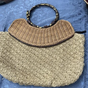 BOLSO DE MANO HOBO INTERNATIONAL DE COLECCIÓN DE RATÁN NATURAL/RAFIA MACRAMÉ HOBO - Imagen 1 de 24