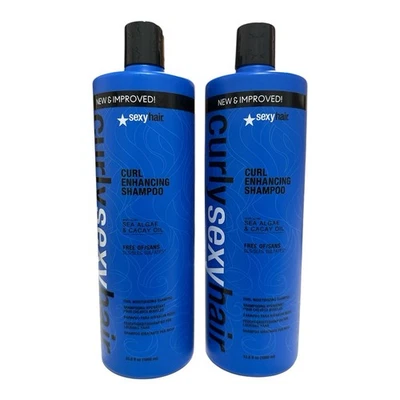 Sexy Champú Mejorador de Rizos de Cabello Algas Marinas y Aceite de Cacay 33.8oz Nuevo Paquete de 2 Foto 1 de 2