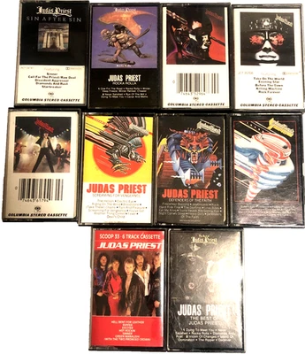 Judas Priest 10x Cassette Lot Screaming For vengeance Hell Bent For Leather etc - Image 1 of 4